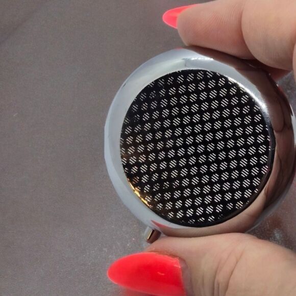 Pink Orchid Hummingbird Pill Box Medicine Mini Steel Case Mirrored Travel Purse - Picture 4 of 6